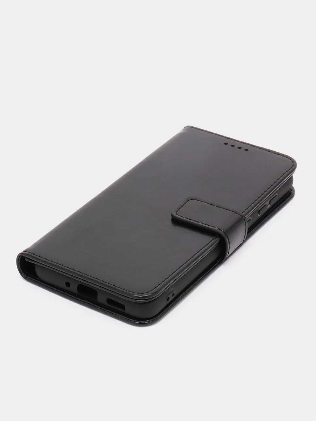 Черный кожаный PU чехол-книжка для Samsung Galaxy A33 5G