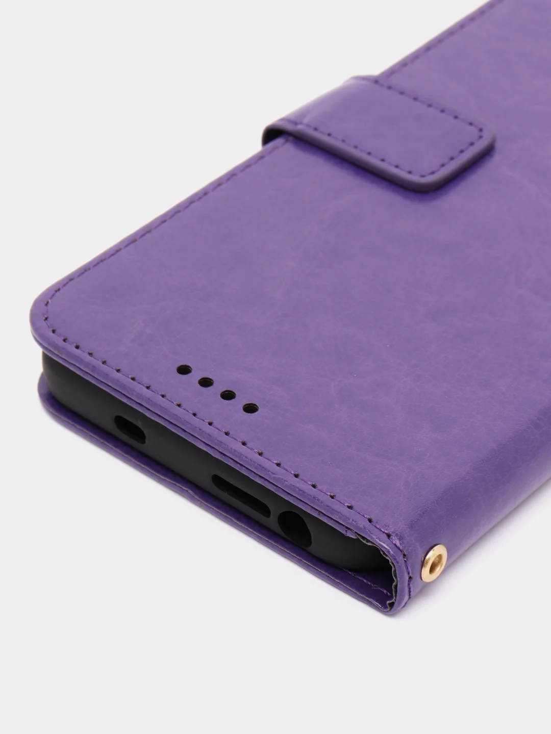 Фиолетовый кожаный PU чехол-книжка Xiaomi Redmi Note 11 / Redmi Note 11S