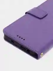 Фиолетовый кожаный PU чехол-книжка Xiaomi Redmi Note 11 / Redmi Note 11S