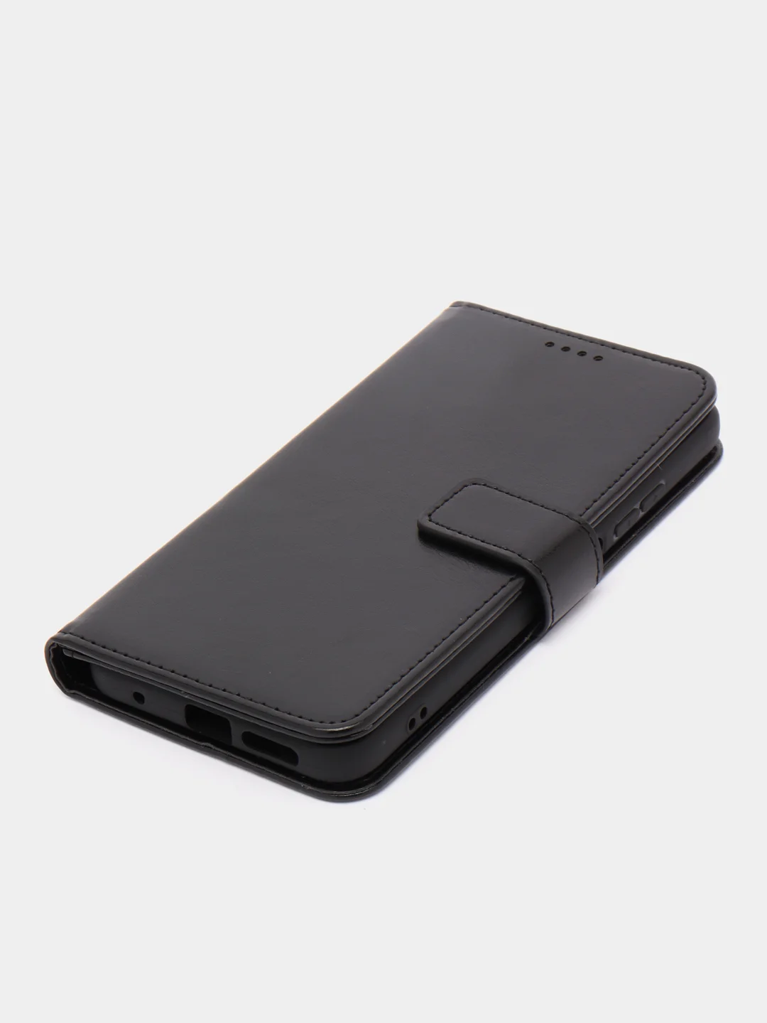 Черный кожаный PU чехол-книжка Xiaomi Redmi Note 11 / Redmi Note 11S