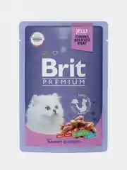 Корм влажный Brit Premium для котят, кролик в желе, 85 г *14шт