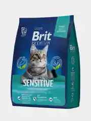 Корм сухой Brit Premium для кошек, при чувствительном пищеварении, ягненок и индейка, 2 кг
