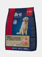 Корм сухой Brit Premium, для собак крупных и гигантских пород, курица, 3 кг