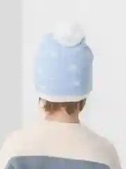 Светло-синий шапка зимняя, детская, новогодняя