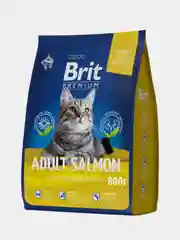 Корм сухой Brit Premium Salmon, лосось, для взрослых кошек, 8 кг