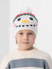 Белый шапка зимняя, детская, новогодняя