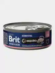 Корм влажный Brit Premium, для кошек с чувствительным пищеварением, с мясом индейки, 100 г *12шт