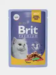 Корм влажный Brit Premium, для взрослых кошек, тунец в желе, 85 г *14шт
