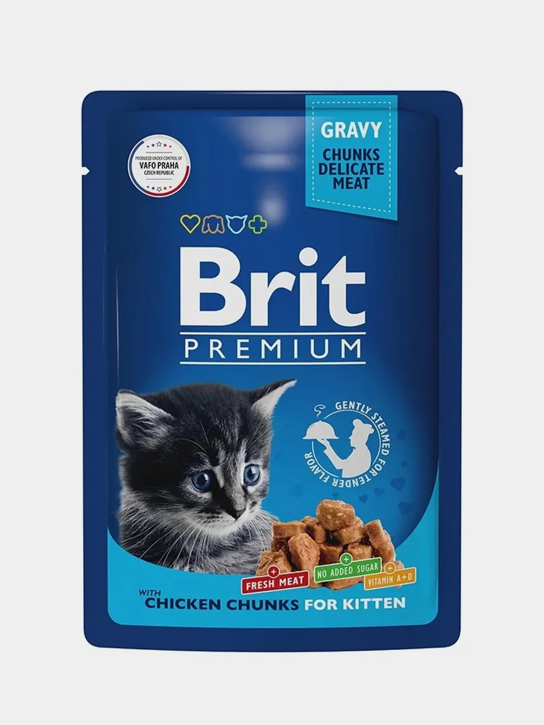 Корм влажный Brit Premium для котят, цыпленок в соусе, 85 г *14шт