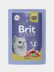 Корм влажный Brit Premium, для взрослых кошек, форель в желе, 85 г *14шт