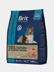 Корм сухой Brit Premium для собак с чувствительным пищеварением, ягненок и индейка, 1 кг
