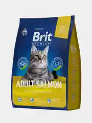 Корм сухой Brit Premium Salmon, для взрослых кошек всех пород, лосось, 2 кг