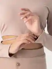 Бежевый меланж костюм лапша, с юбкой