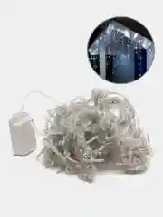 Белый гирлянда-штора бахрома
