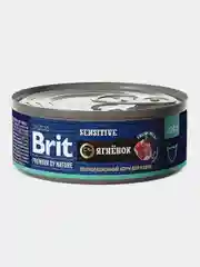 Корм влажный Brit Premium для кошек с чувствительным пищеварением, с мясом ягнёнка, 100 г *12шт