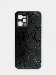 Чехол для Realme C35 / Реалми С35 черный, силиконовый, под кожу