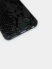 Хром чехол для Realme C35 / Реалми С35 черный, силиконовый, под кожу