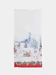Белый полотенце кухонное из рогожки "Новый год"