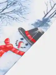Белый полотенце кухонное из рогожки "Новый год"