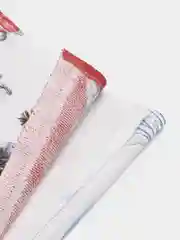 Белый полотенце кухонное из рогожки "Новый год"