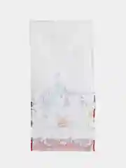 Белый полотенце кухонное из рогожки "Новый год"