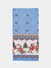Небесно-голубой полотенце кухонное из рогожки "Новый год"