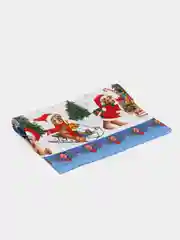 Небесно-голубой полотенце кухонное из рогожки "Новый год"