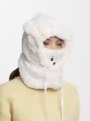 Молочный балаклава с ушками