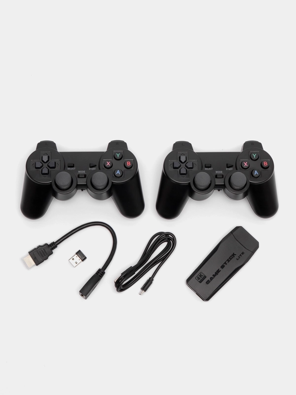 Игровая приставка Game Stick Lite 64/32 Gb для ТВ, 2.4G 4k Ultra HD, 2 геймпада, 10000 игр