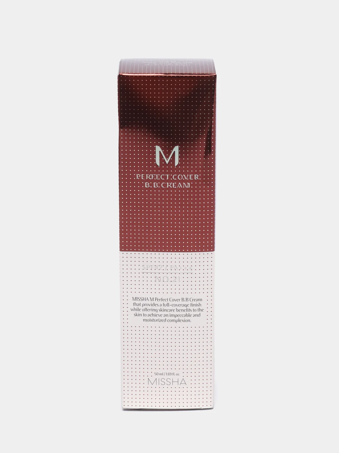 Светло-бежевый тональный крем Perfect Cover BB Cream SPF42/PA+++ от Missha, 50 мл