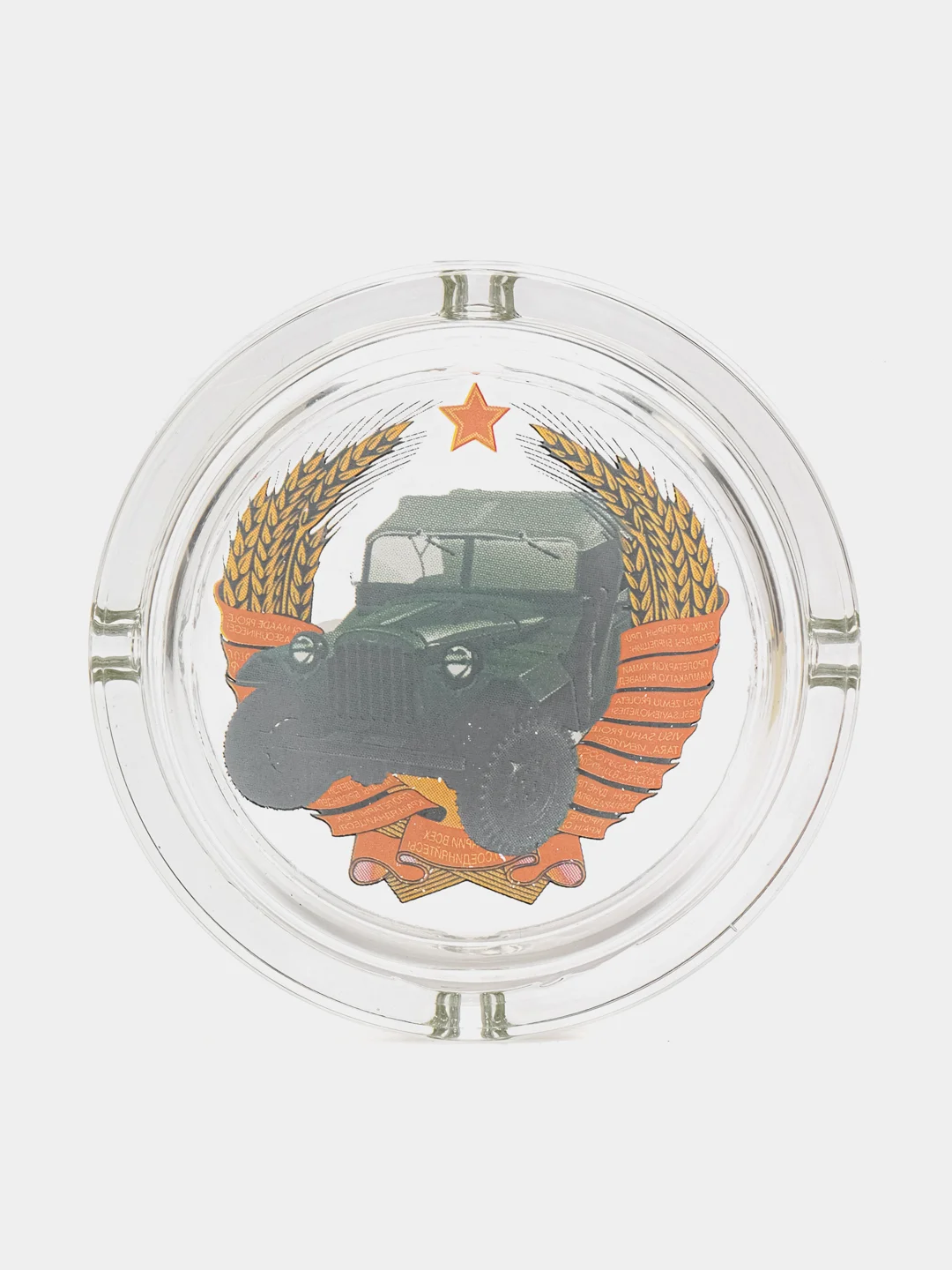 Пепельница "Ретро машины", стекло