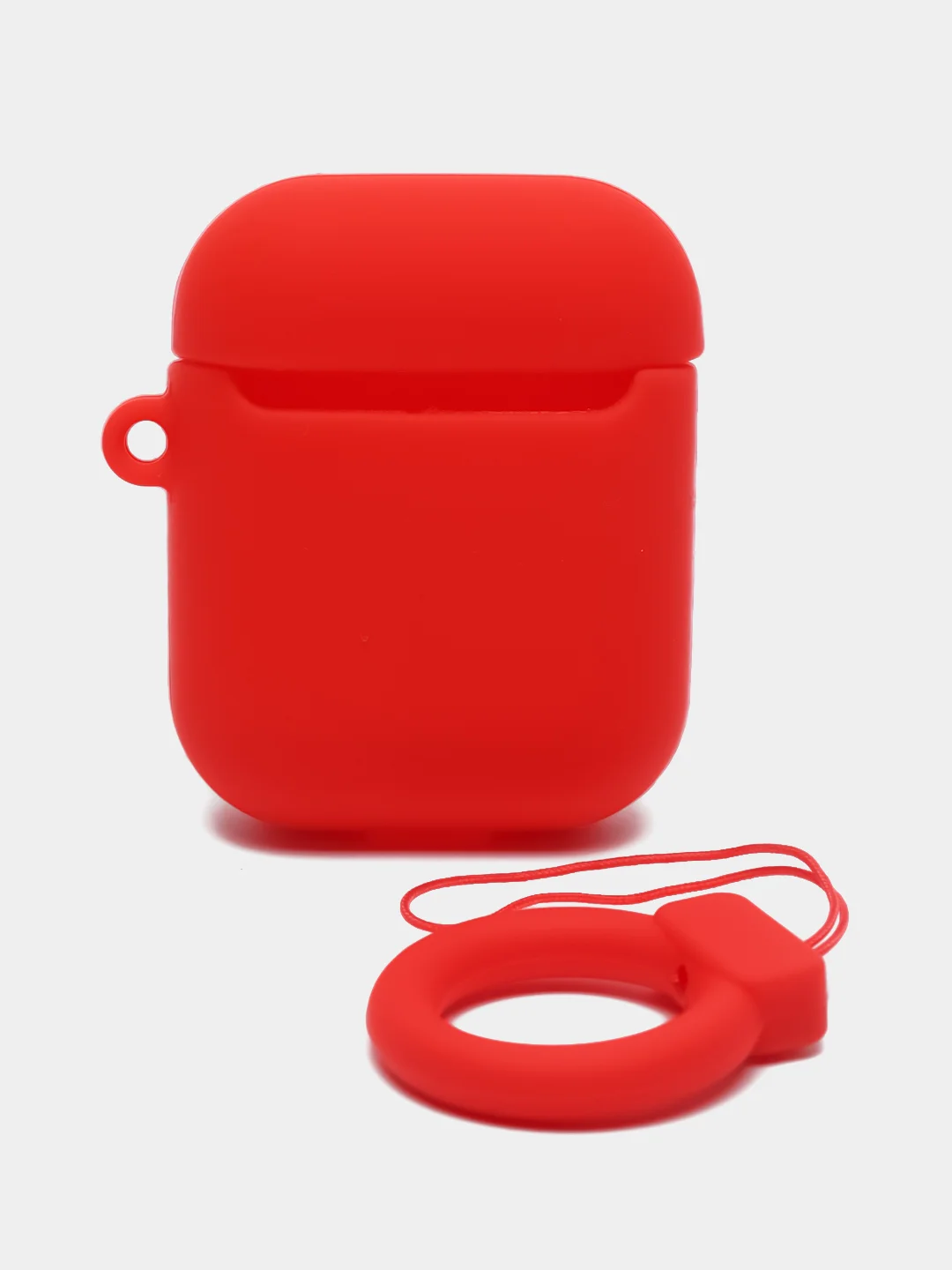 Коралловый чехол для беспроводных наушников Apple AirPods 1, 2, с карабином, силиконовый