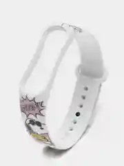 Аметистовый силиконовый ремешок с принтом для Xiaomi Mi Band 7 / 3 / 4 / 5 / 6