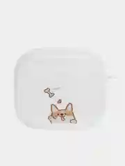 Лимонный чехол для наушников Apple AirPods 3 силиконовый прозрачный принт Nike / Найк