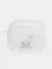 Лимонный чехол для наушников Apple AirPods 3 силиконовый прозрачный принт Nike / Найк