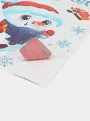 Вишнёвый новогодняя наклейка на окно