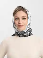 Слоновая кость женский шелковый платок