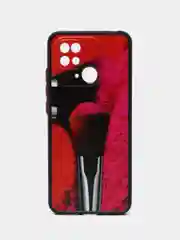 Розовый чехол с рисунком на Xiaomi Redmi 10C ( Сяоми Редми 10Ц)