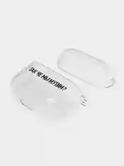 Розовый чехол для наушников Apple AirPods 3 силиконовый прозрачный принт Nike / Найк
