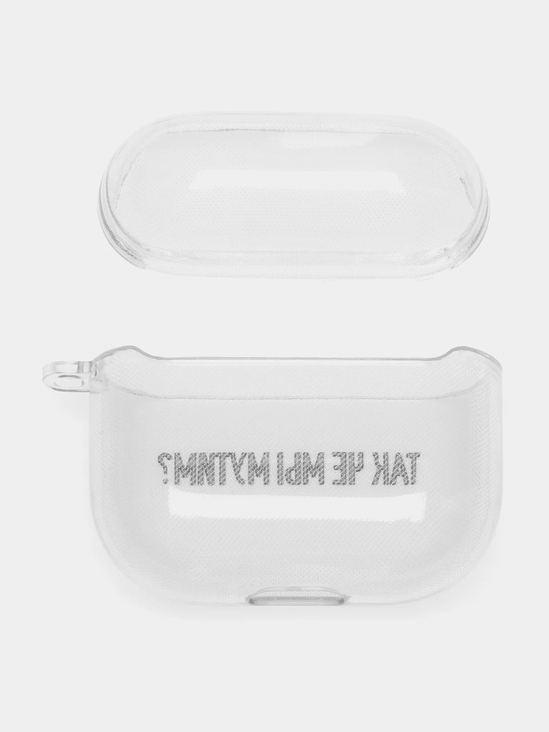 Розовый чехол для наушников Apple AirPods 3 силиконовый прозрачный принт Nike / Найк