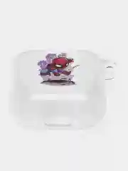 Розовый чехол для наушников Apple AirPods 1, 2, силиконовый прозрачный комикс супергерои