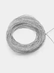 Серебряный нить для новогодних елочных игрушек, толщина 1 мм