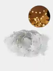Золотой новогодняя светодиодная гирлянда Снежинки, 2 вида, на батарейке, на USB