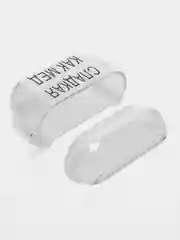 Манго чехол для наушников Apple AirPods 3 силиконовый прозрачный принт Nike / Найк