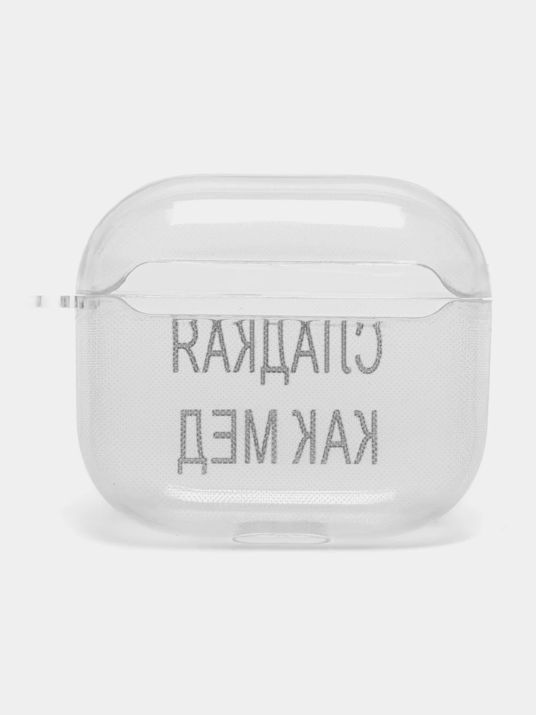 Манго чехол для наушников Apple AirPods 3 силиконовый прозрачный принт Nike / Найк