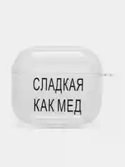 Манго чехол для наушников Apple AirPods 3 силиконовый прозрачный принт Nike / Найк