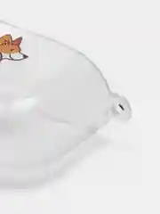 Оранжевый чехол для наушников Apple AirPods 3 силиконовый прозрачный принт Nike / Найк