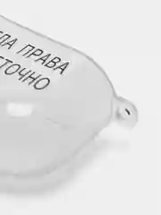 Багровый чехол для наушников Apple AirPods 3 силиконовый прозрачный принт Nike / Найк