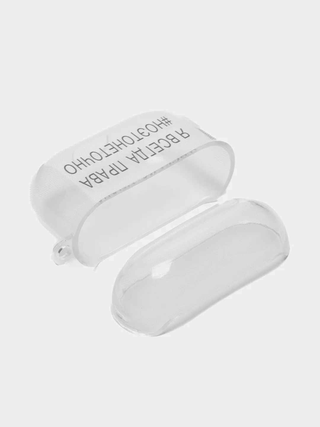 Багровый чехол для наушников Apple AirPods 3 силиконовый прозрачный принт Nike / Найк