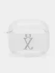 Коричневый чехол для наушников Apple AirPods 3 силиконовый прозрачный принт Nike / Найк